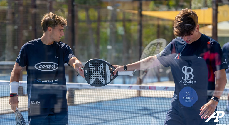 Jaime Menéndez y Marcos González finales previas A1 Padel Marbella agosto 2024