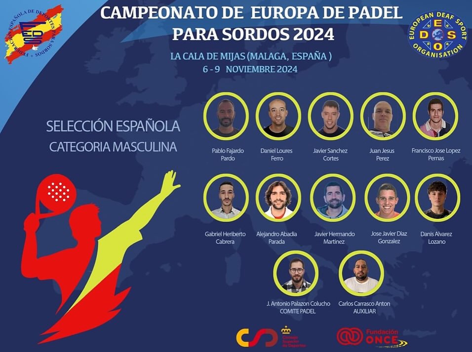 Convocatoria masculina para el Europeo de sordos