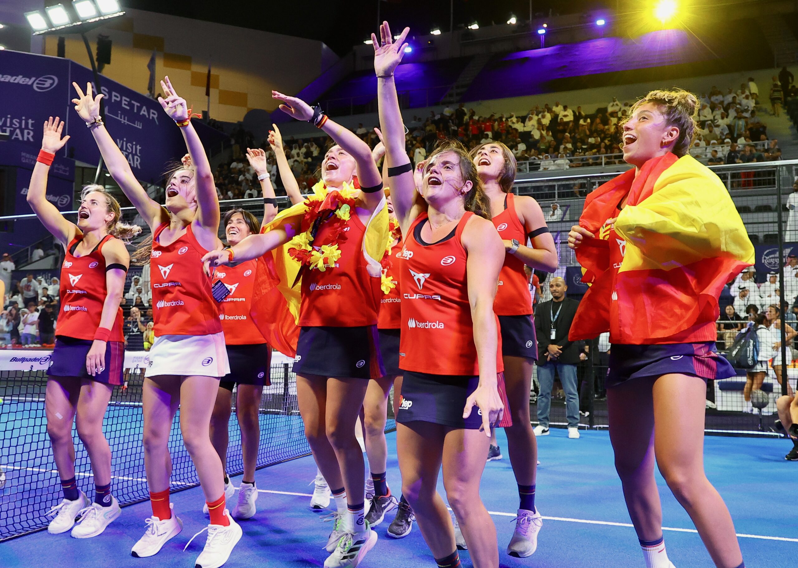 Celebración España titulo Mundial Catar 2024 dentro