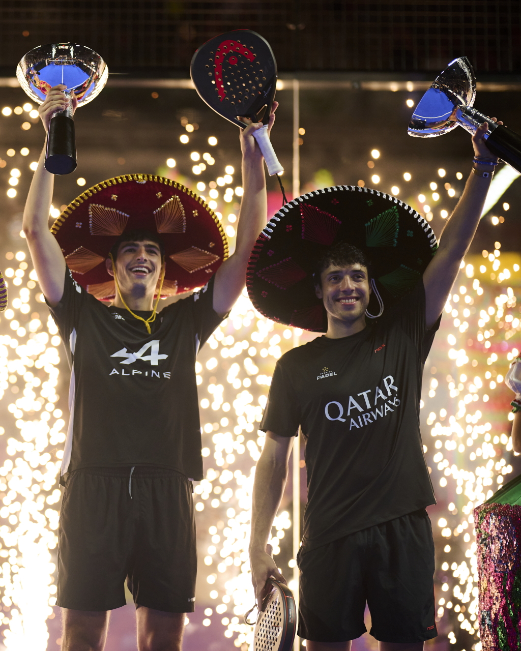 Coello y Tapia festejando el título (Premier Padel)