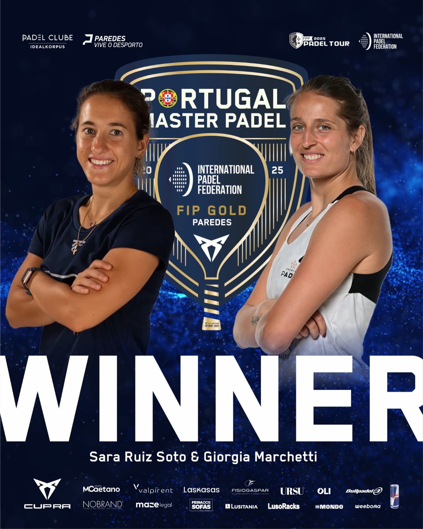 Sara Ruiz y Giorgia Marchetti ganadoras FIP GOld Portugal 2025