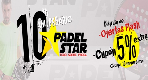 10 años de PadelStar celebrados con regalos y promociones