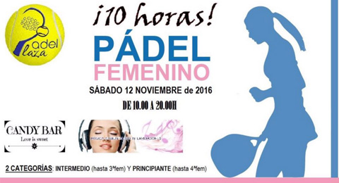 Disfruta de 10 horas de pádel femenino con Pádel Plaza