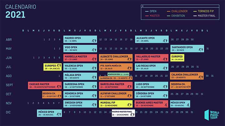 Calendario World Padel Tour