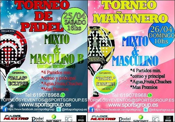 Doble torneo masculino y mixto con SportsGroup