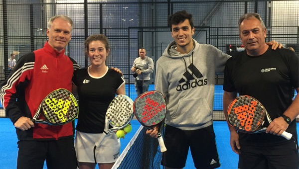 Adidas Padel Inauguración club Helsingborg partido exhibición aficionados