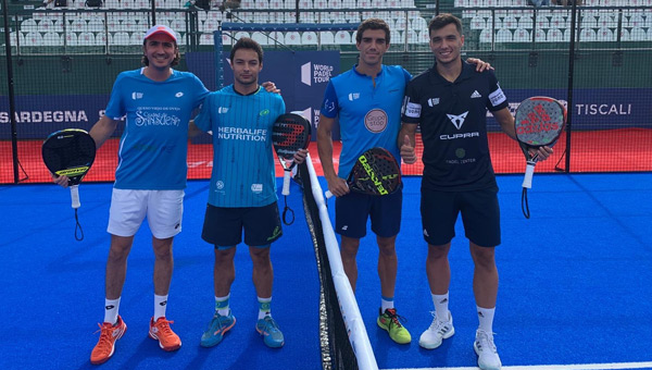 Ale Galán y Juan Lebrón victoria octavos de final Cerdeña Open 2020