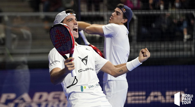 Galán y Lebrón celebrando el título en Alicante 2022