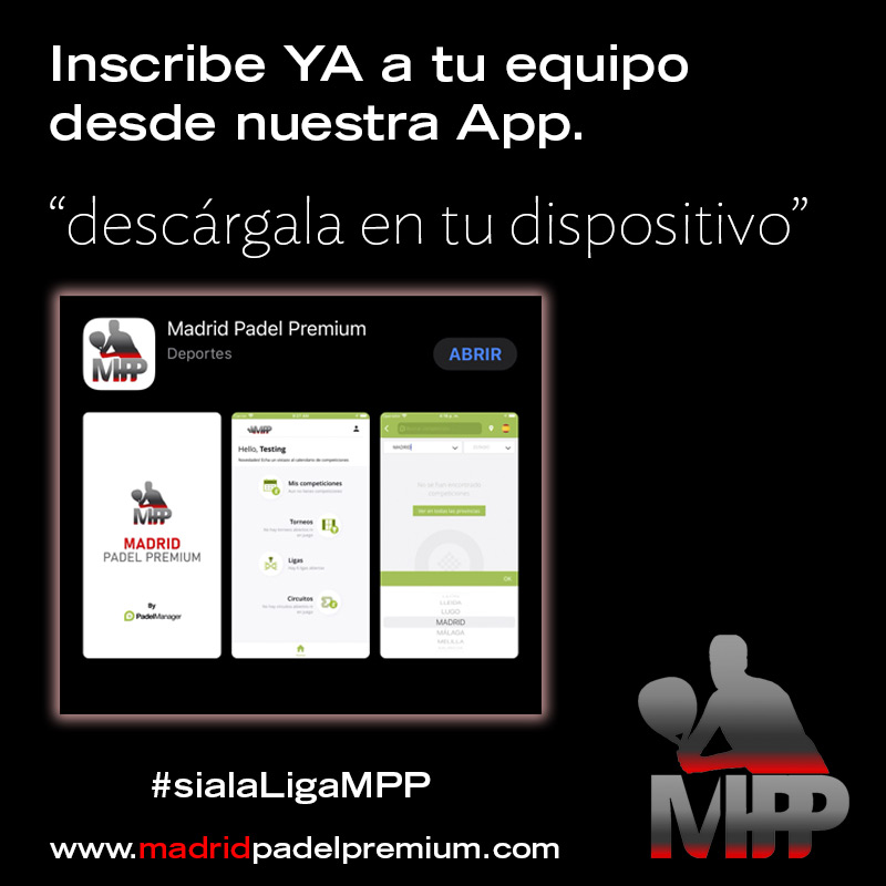 App madrid Padel Premium 2020