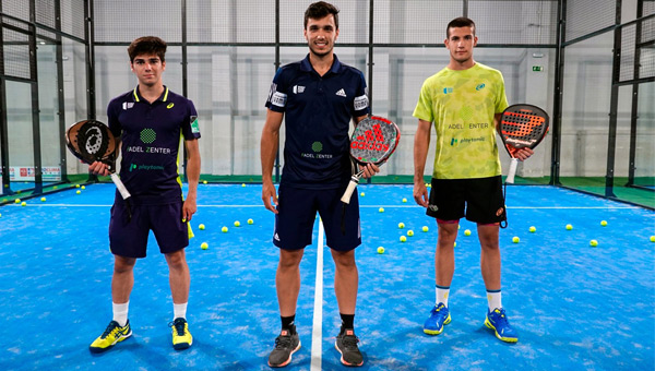 Ale Galán, Iván Ramírez y Álex Arroyo unión Padel Zenter Suecia