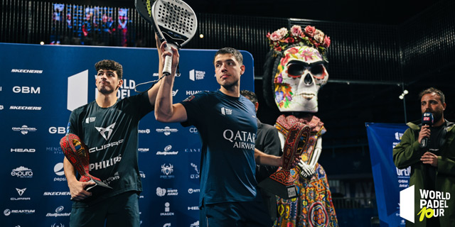 Arturo Coello y Agustín Tapia celebración título México Open 2023 