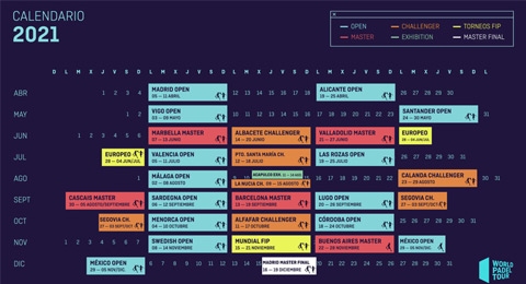 World Padel Tour hace oficial su calendario 2021