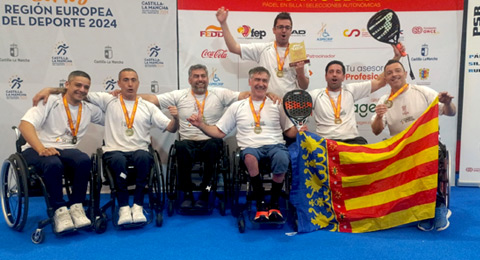 Valencia estrena palmarés y le arrebata contra pronóstico la gloria a Madrid en el Cto. de España por equipos de pádel en silla