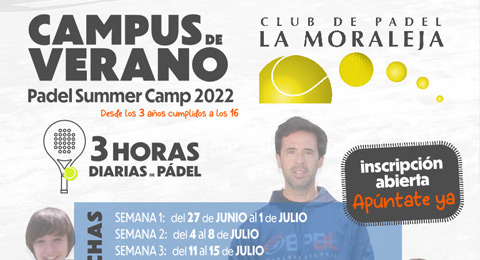 Se abren las inscripciones para apuntarse al Campamento de Verano del Club de Pádel La Moraleja