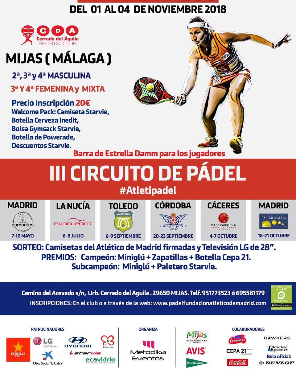 Cartel circuito atlético de madrid mijas 2018