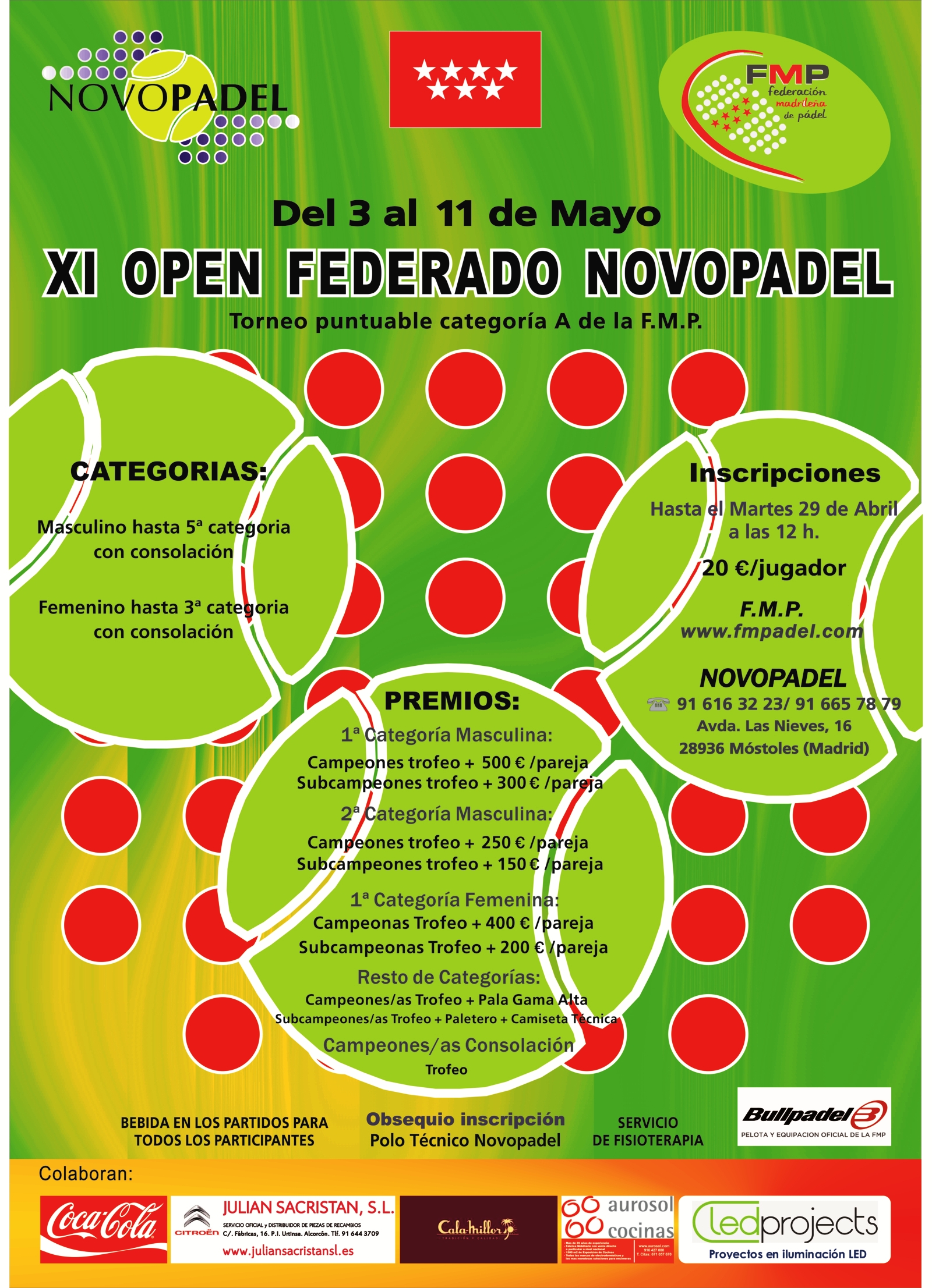 El XI Open Federado Novopadel comienza este próximo mes de mayo