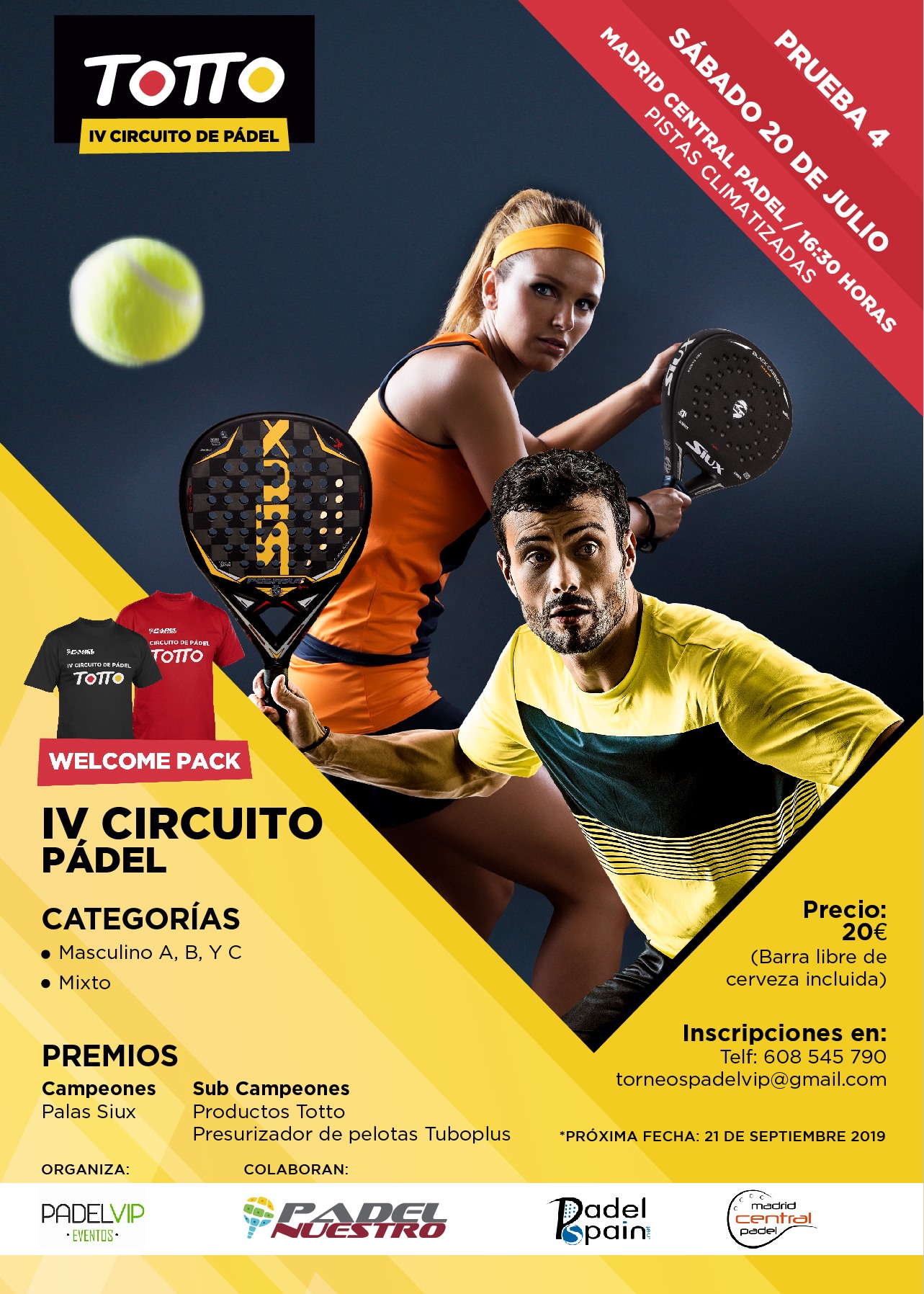 Cartel torneo PadelVIp cuarta prueba