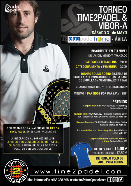 Vibor-A y Time2padel se unen en un torneo muy especial