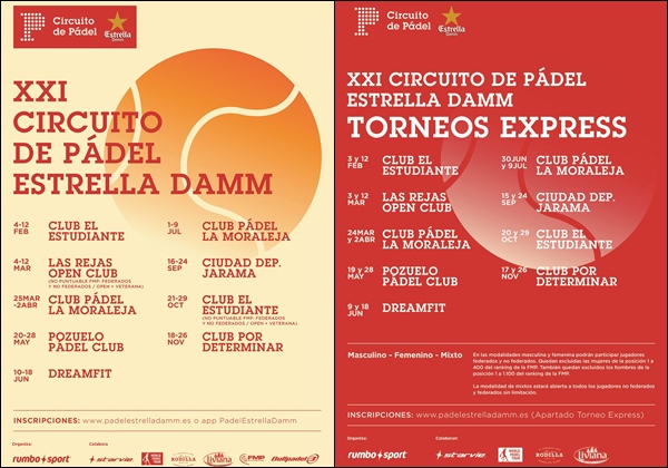 Circuito Pádel Estrella Damm carteles 2017