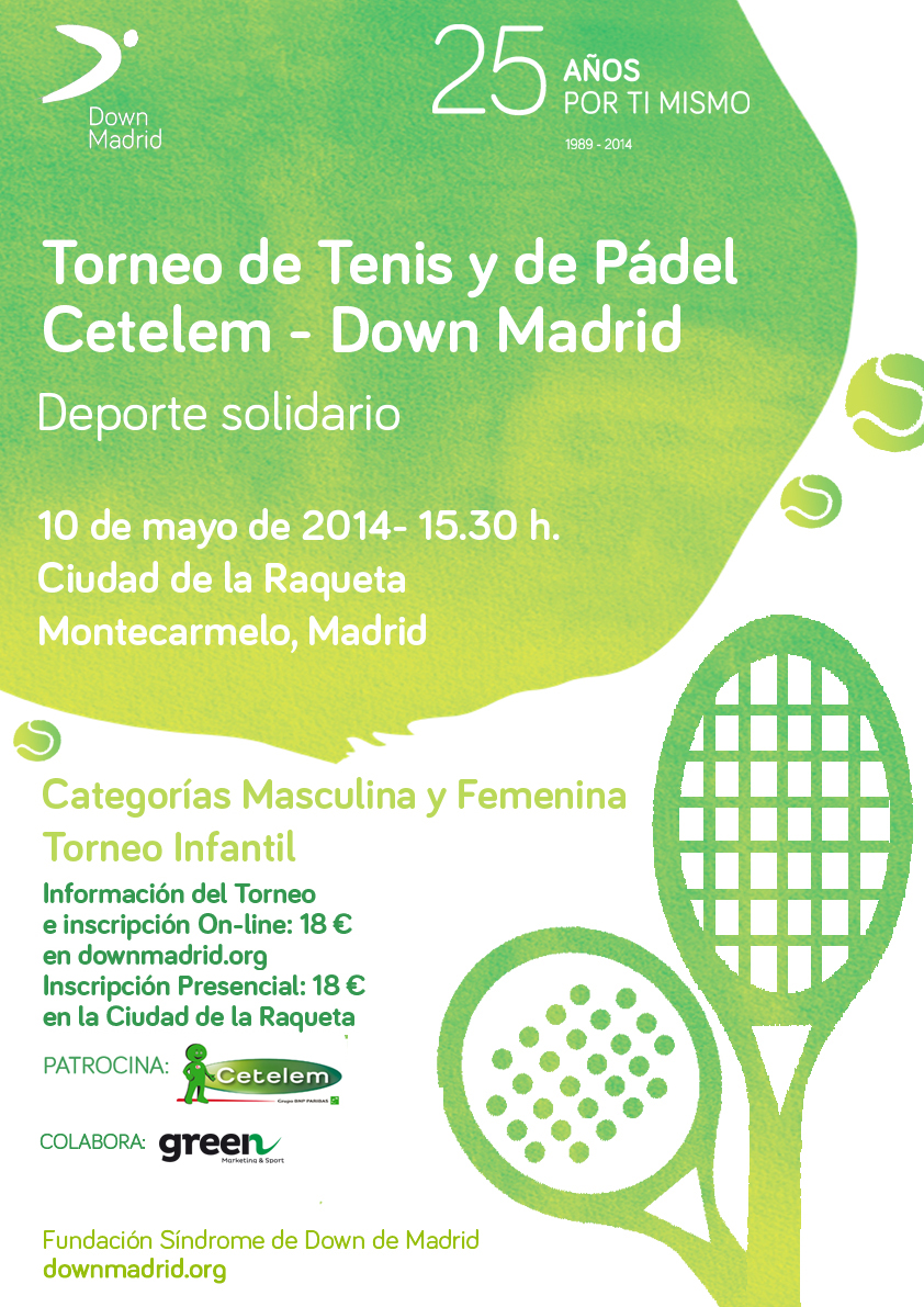 Torneo solidario de tenis y pádel Cetelem-Down Madrid