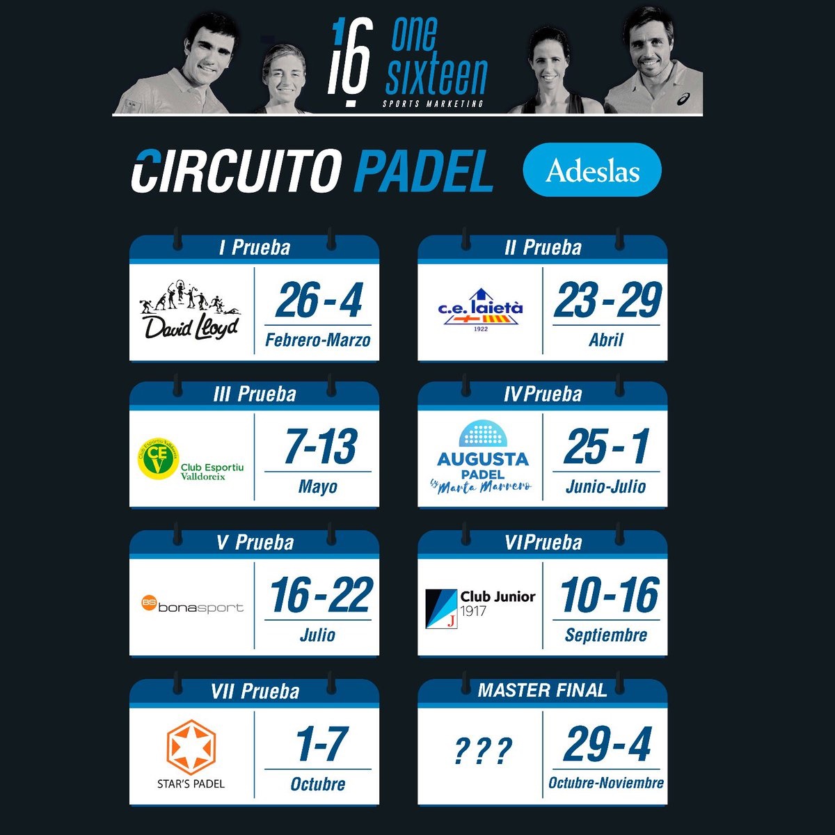 Cartel pruebas circuito adeslas 2018