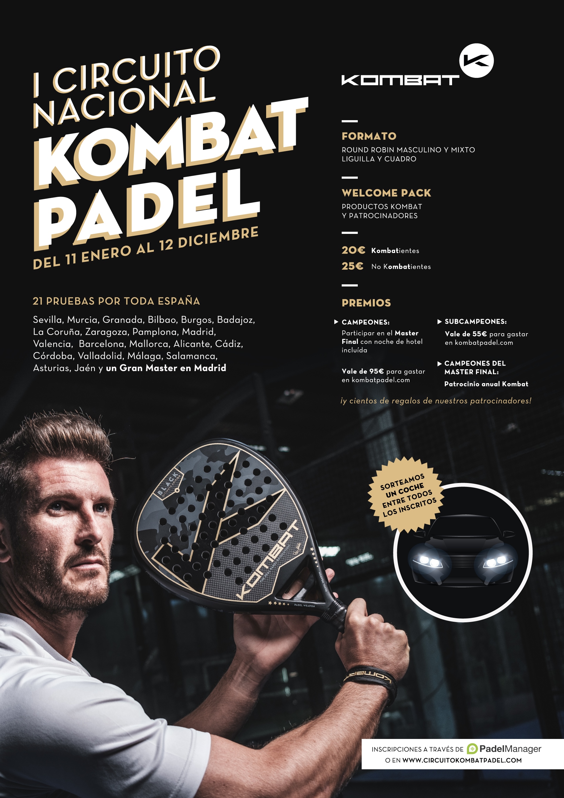 Cartel Circuito Kombat Padel