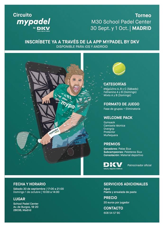 Cartel torneo My Padel 30 septiembre