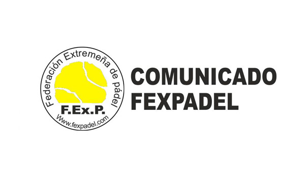 Comunicado Federación Extremeña de Pádel