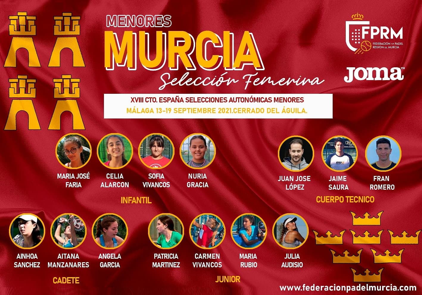 Equipo femenino Región Murcia Menores