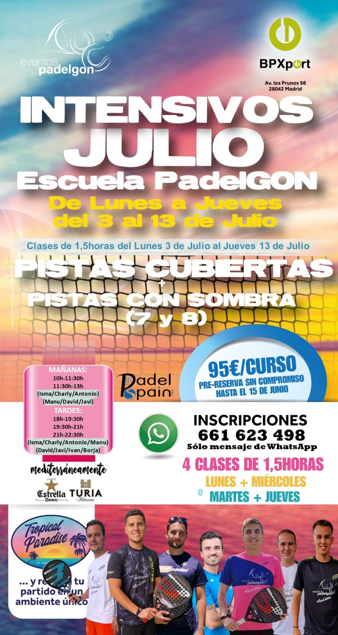 Intensivo verano Eventos Padelgon 2023