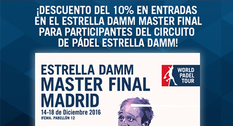 Aprovecha el descuento para el Master Final por ser seguidor del Circuito Estrella Damm