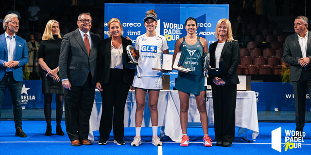 Delfi Brea y Bea González entrega títulos Malmö Open