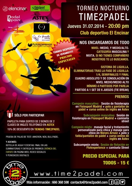 Ven y participa en el torneo de despedida veraniega de El Encinar