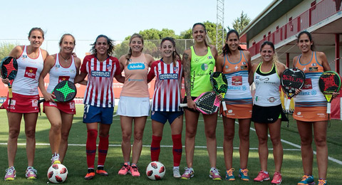 El Atlético de Madrid femenino se pasa al pádel para promocionar el Wopen