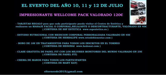 Extraordinario wellcome pack en el 'Evento del año'