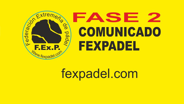 Comunicado Federación Extremeña de Pádel