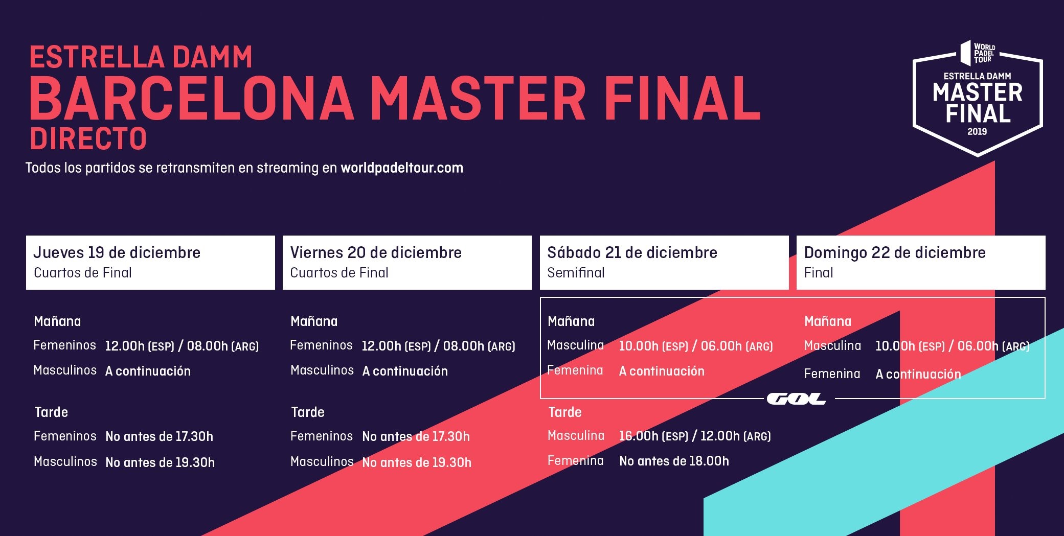 Horarios WPT Master Final