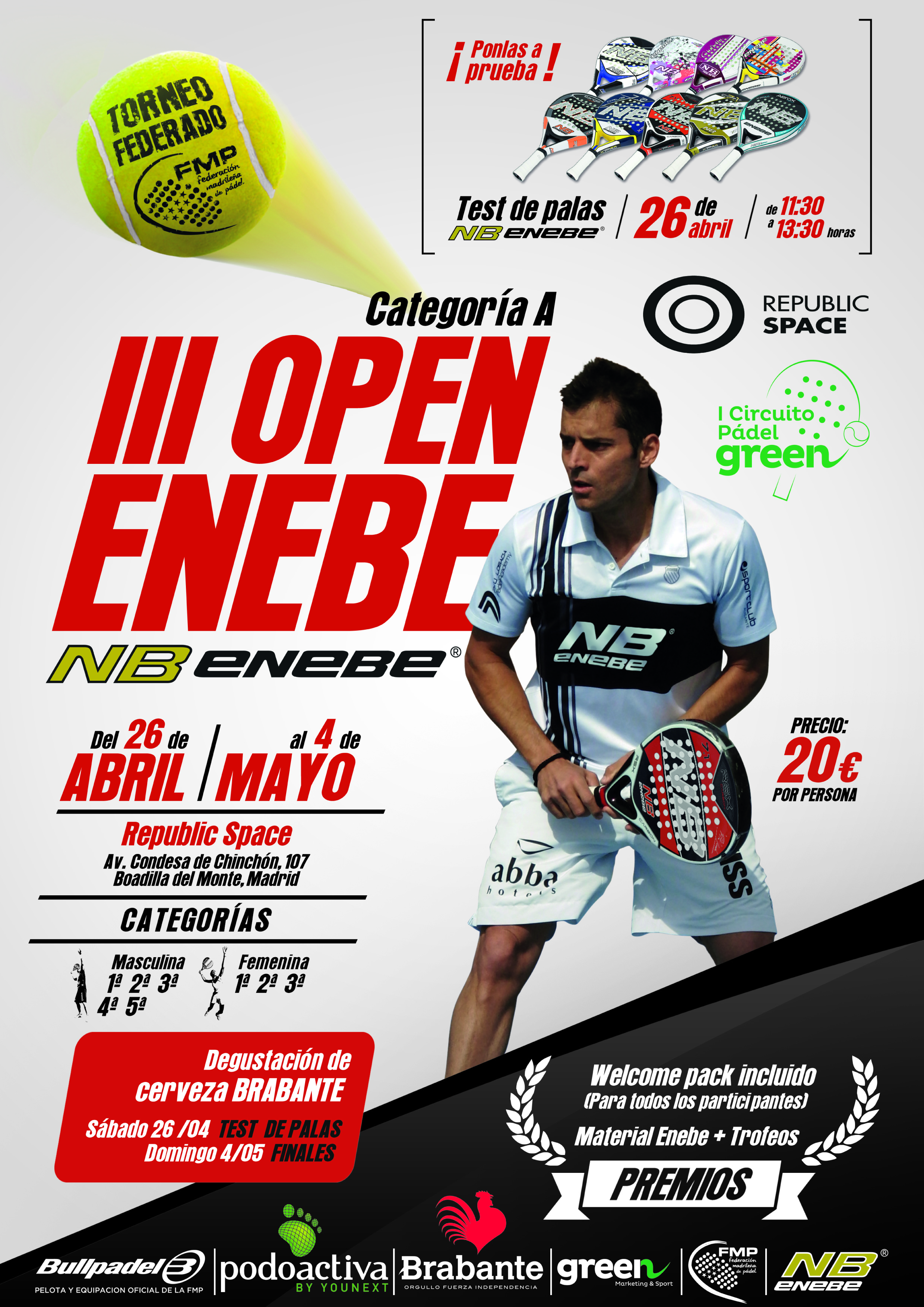 Boadilla del Monte, sede del III Open Circuito Green Pádel