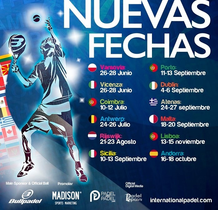 International Padel Experience by Madison by Madison nuevo calendario cambios coronavirus