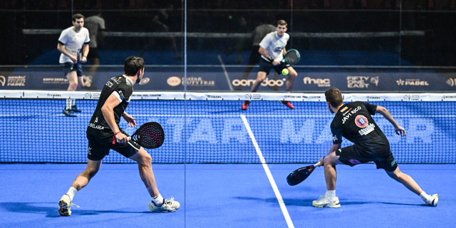 Javi Rico y Juanlu Esbrí partido inicio cuadro final Catar Major 2024