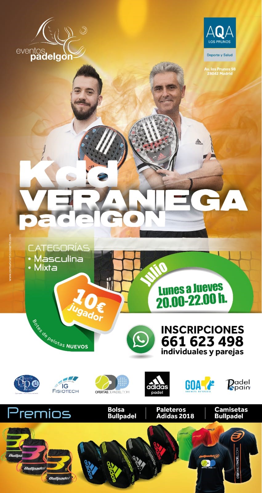 Kedadas Eventos PadelGon julio 2019