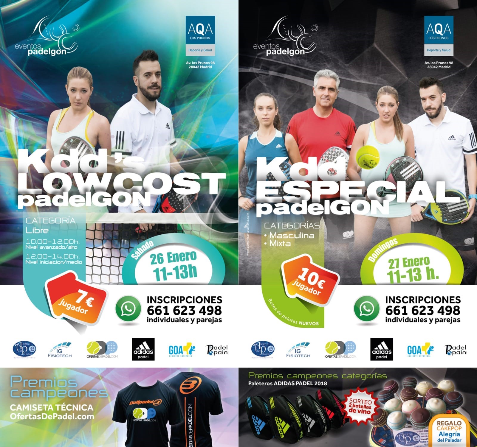 Kedadas PadelGon fin de semana enero 2019