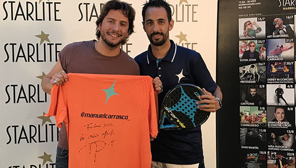 Manuel Carrasco pádel solidario StarVIe Cesare Scariolo