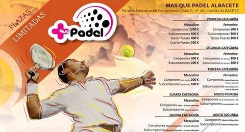 Torneo con muchos premios en Más que Pádel Albacete