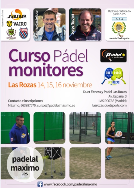 Duet Pádel y Maxi Castellote, curso de pádel para monitores