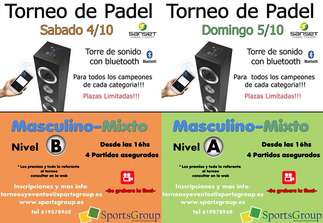 Fin de semana con fiebre de pádel en Sanset Padel Indoor