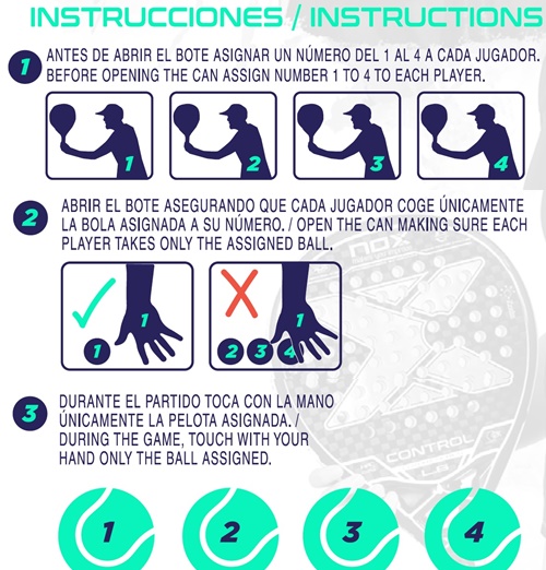 Nuevas pelotas NOX anti coronavirus