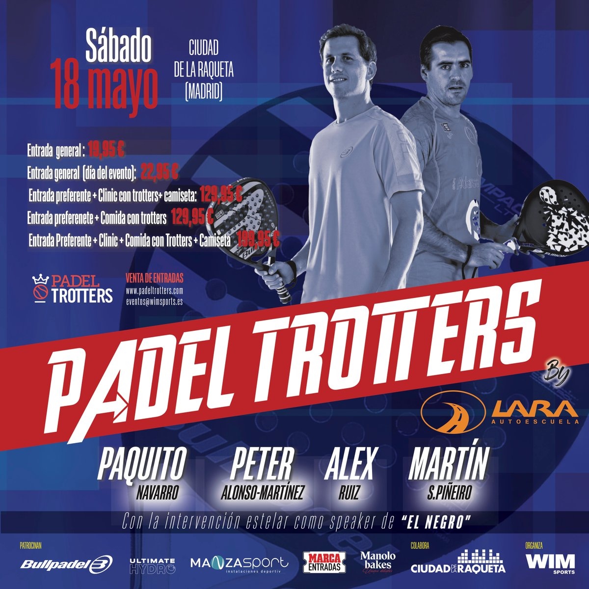 Padel Trotters exhibición Madrid Ciudad de la Raqueta