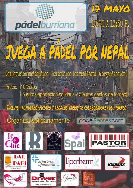 Pádel solidario en apoyo a Nepal