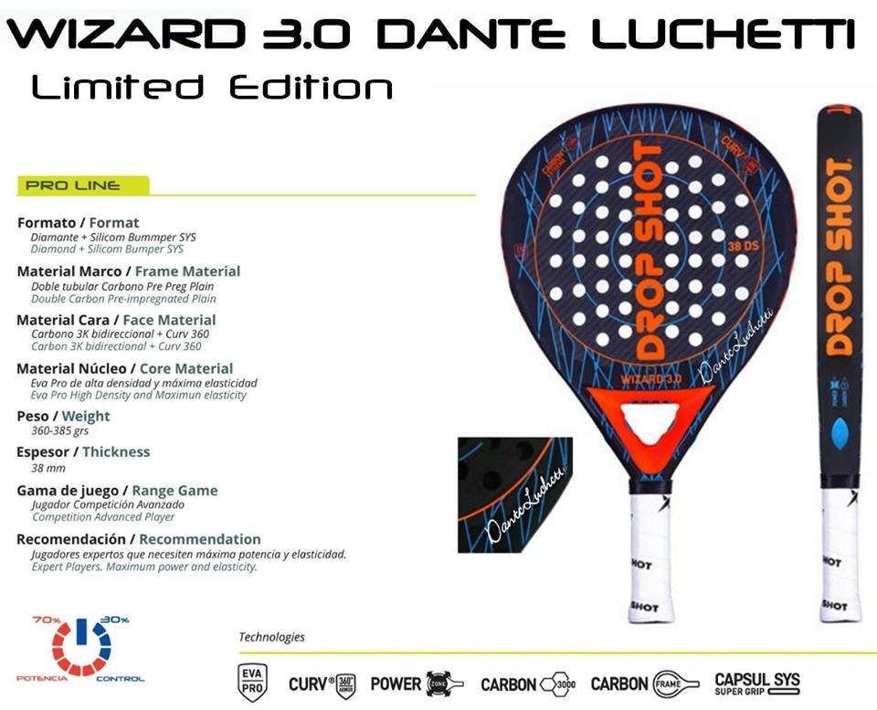 Nueva pala Wizard 3.0 Dante Luchetti 2018